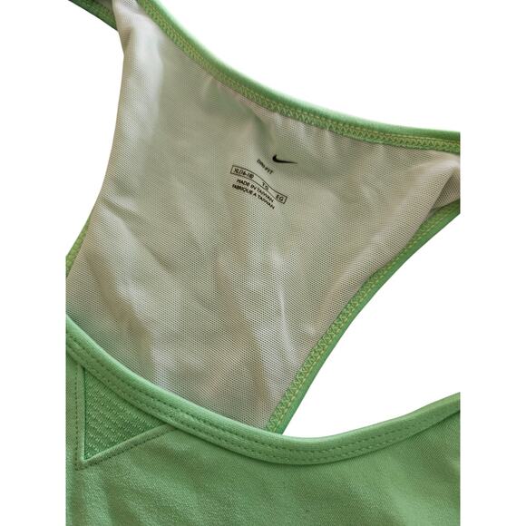 Nike Dri Fit Womens Sz XL Classic Racerback Sports Bra Bright Green - Picture 2 of 3